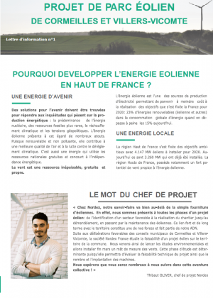 Lettre d'information n°1